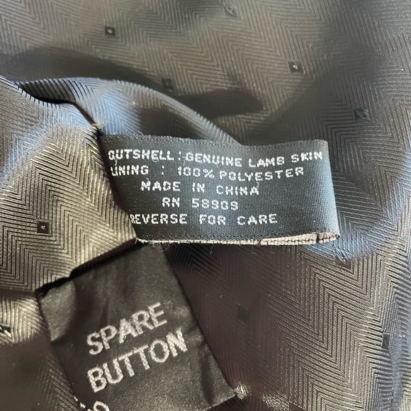 Black Genuine Lamb Leather Jacket Roundtree & Yorke Size XL -coat men lined - Picture 12 of 16